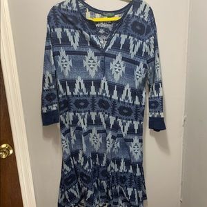 Lauren Ralph Lauren blue southwest print dress